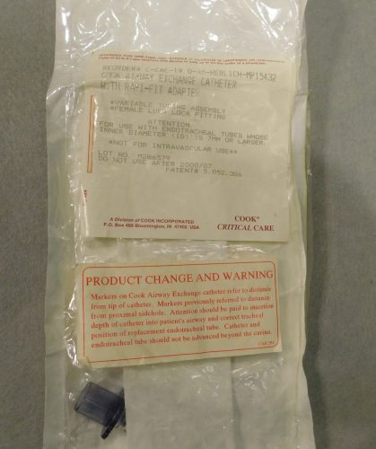 HERLICH MODIFICATION FOR COOK® AIRWAY EXCHANGE CATHETER (circa 1990s)